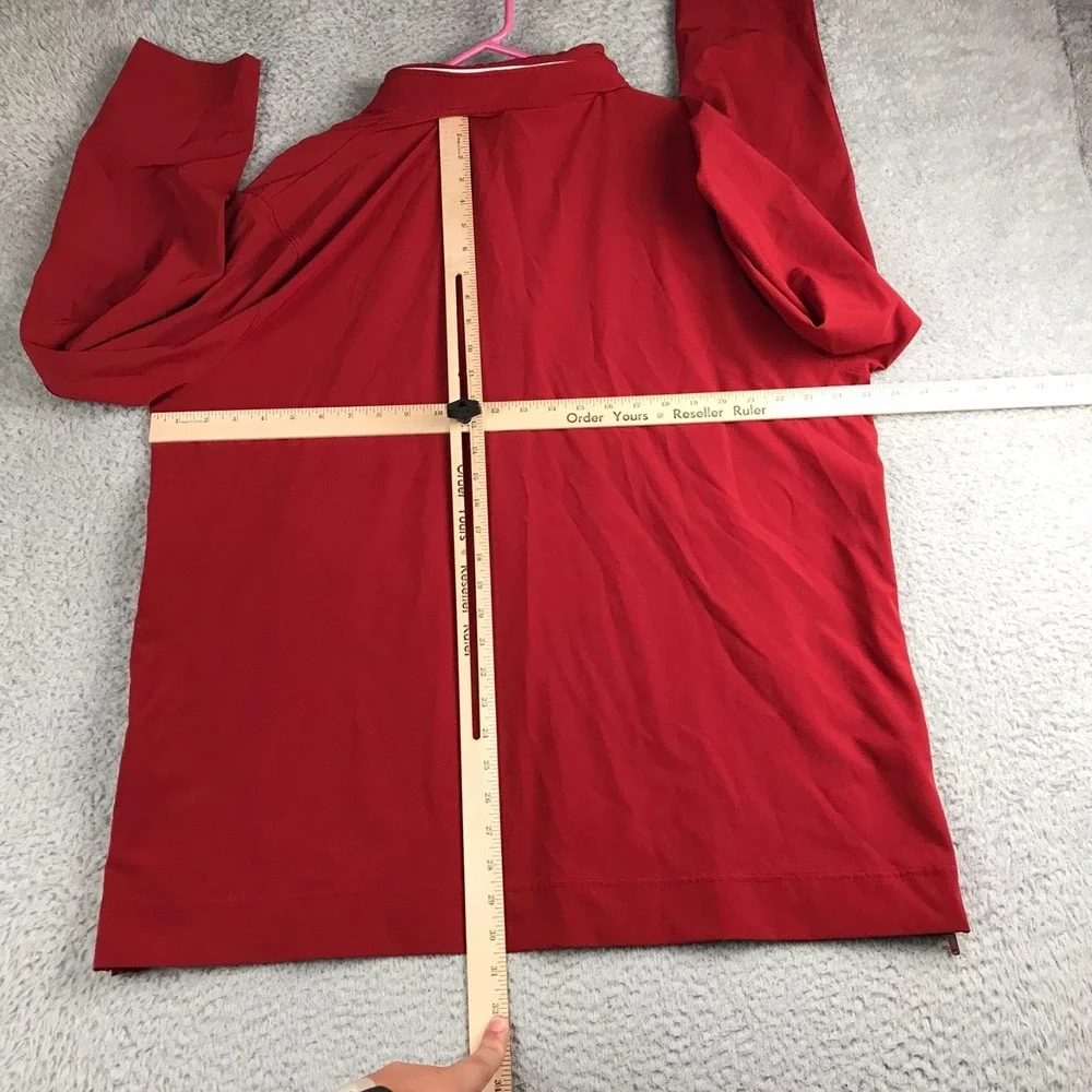 Jordan OU Oklahoma Sooners 1/4 Zip Pullover‎ Mens 2XL Red Hooded Windshirt